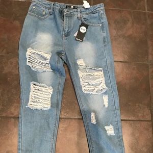 Distressed Girlfriend Jeans